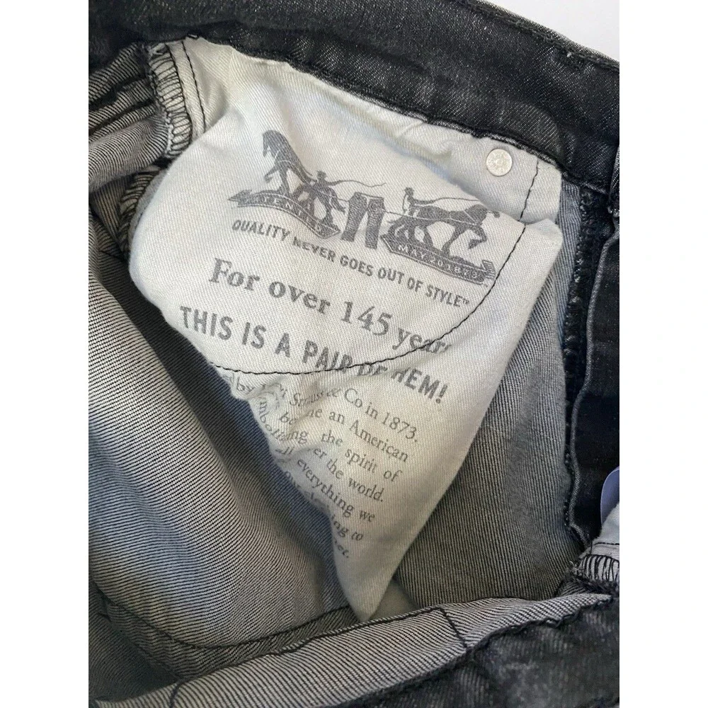 Levi's 511 Slim Fit Jeans Men's 30x32 Faded Black Gray WaterLess Denim Stretch